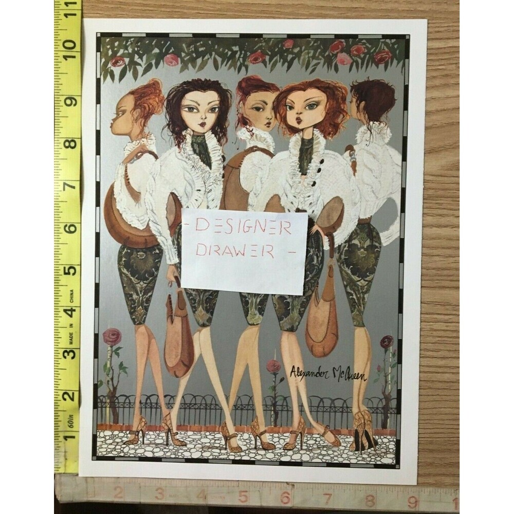 Alexander McQueen Fashions Illustrated R. Toledo Nordstrom Print Advertisement